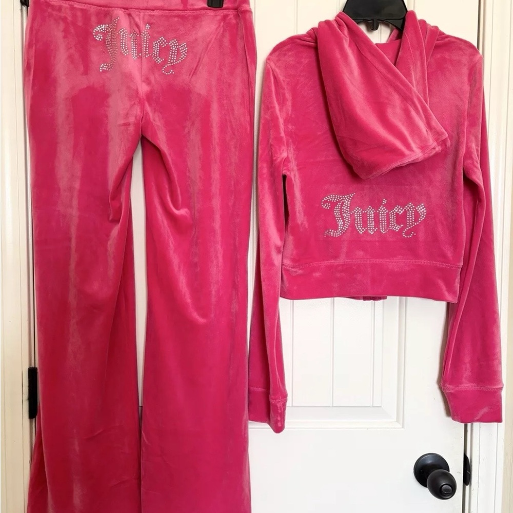 Juicy Couture Pink Velour Track Pants